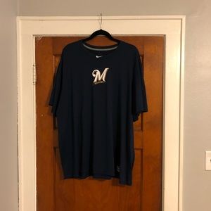 Nike - Milwaukee Brewers Lng-Sleeve Shirt Size 3XL